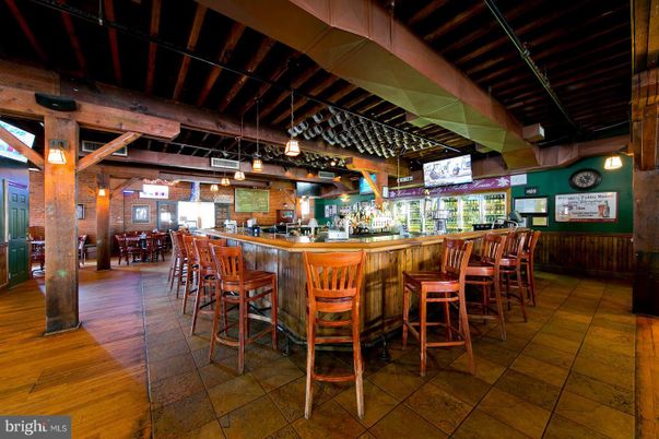 Interior, Pendant Lights, Stone Walls, Wooden Beams, Wood Texture Flooring