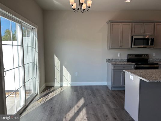 Chandelier, Interior, Kitchen, Recessed Lighting, Wood Texture Flooring