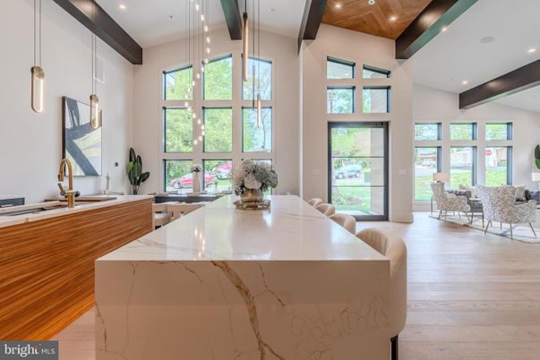 Interior, Kitchen, Living room, Pendant Lights, Recessed Lighting, Wooden Beams, Wooden Ceilings, Wood Texture Flooring
