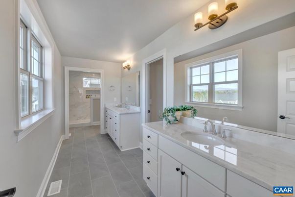 Bathroom, Dual Sink Vanities, Interior, Marble Walls