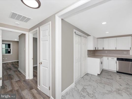 Interior, Kitchen, Marble, Recessed Lighting, Stainless Steel Appliances