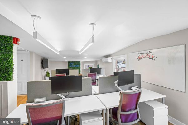 Home Office, Interior, Pendant Lights, Recessed Lighting, Wood Texture Flooring