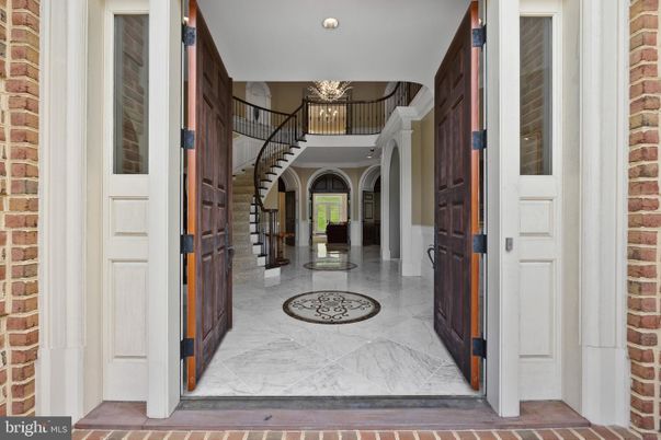 Chandelier, Interior, Marble, Recessed Lighting