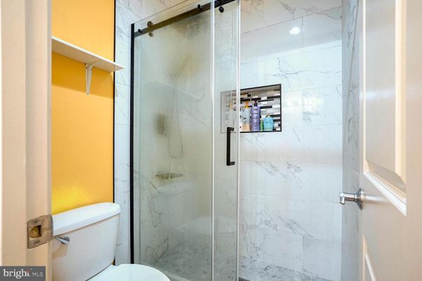 Bathroom, Glass Shower, Interior, Marble Walls