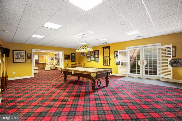 Billiard Table, Game Room, Interior, Pendant Lights, Recessed Lighting