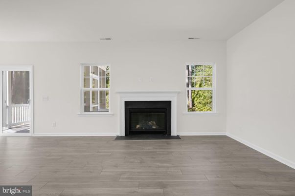 Empty room, Fireplace, Interior, Wood Texture Flooring