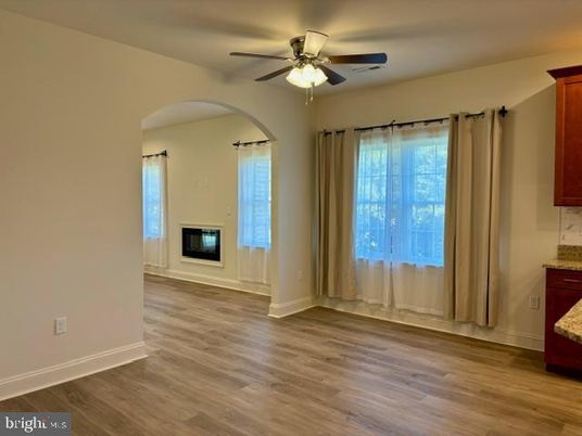 Empty room, Fireplace, Interior, Wood Texture Flooring