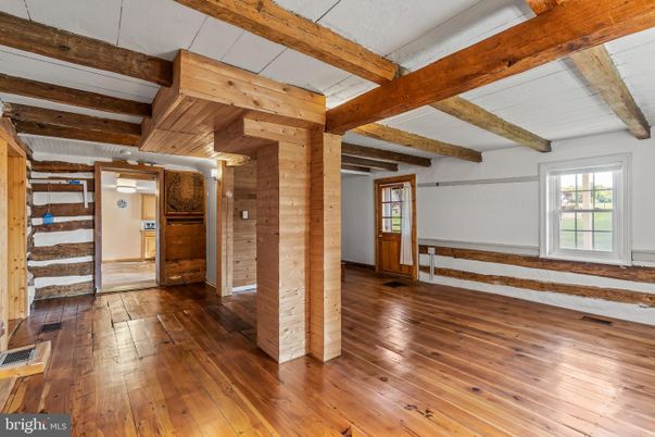 Empty room, Interior, Wooden Beams, Wood Texture Flooring, Wooden Walls