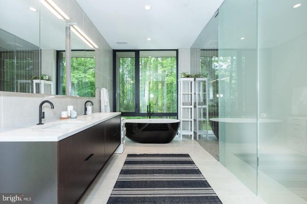 Bathroom, Dual Sink Vanities, Free Standing Baths, Glass Shower, Interior, Recessed Lighting