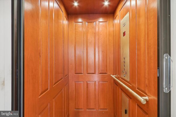 Elevator, Interior, Recessed Lighting, Wooden Ceilings, Wooden Walls