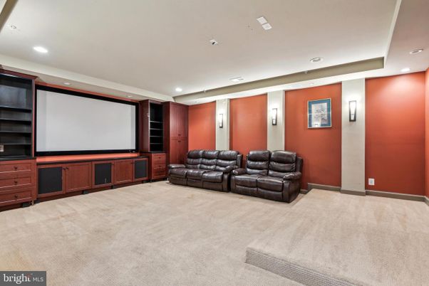 Home Theatre Room, Interior, Projection Screen, Recessed Lighting, Theatre Room