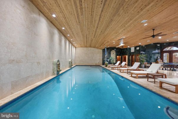 Interior, Pool, Recessed Lighting, Wooden Ceilings