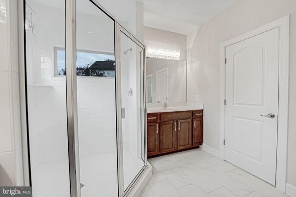 Bathroom, Glass Shower, Interior, Marble