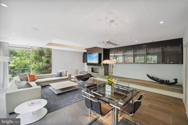 Dining room, Fireplace, Interior, Living room, Pendant Lights, Recessed Lighting