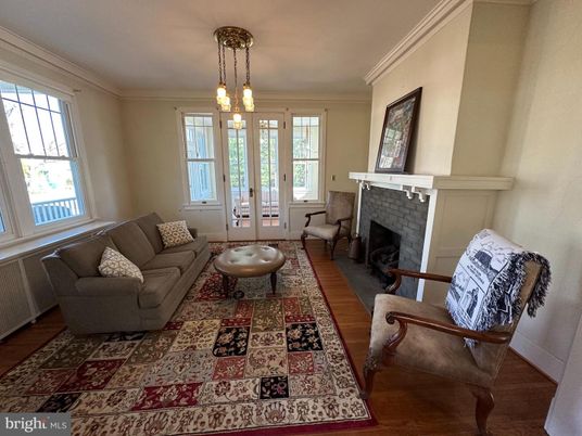 Fireplace, Interior, Living room, Pendant Lights, Wood Texture Flooring