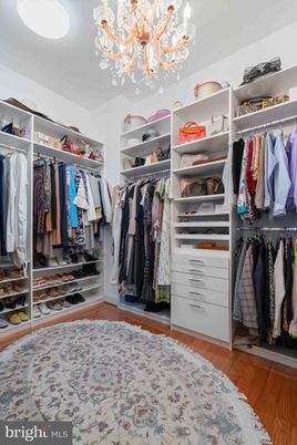 Chandelier, Interior, Walk-in Closets, Wood Texture Flooring