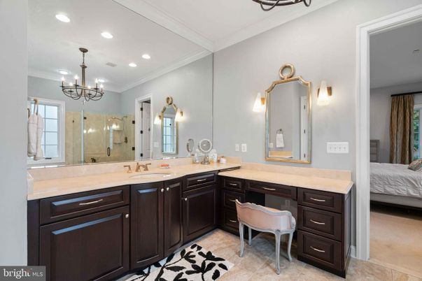 Bathroom, Bedroom, Chandelier, Dual Sink Vanities, Interior, Recessed Lighting