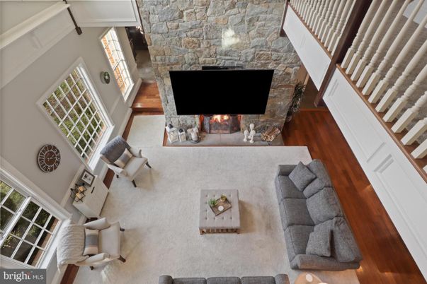 Fireplace, Interior, Living room, Stone Walls, Wood Texture Flooring