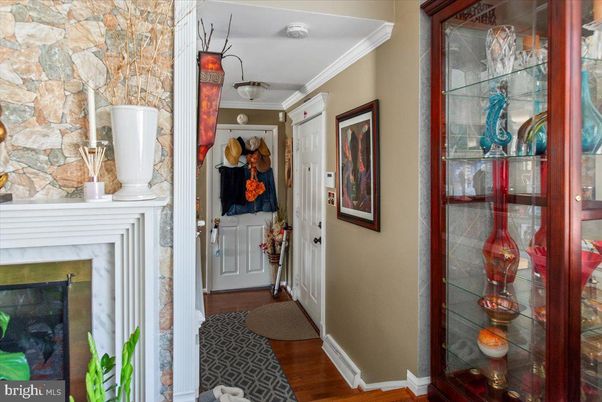 Fireplace, Interior, Pendant Lights, Stone Walls, Wood Texture Flooring