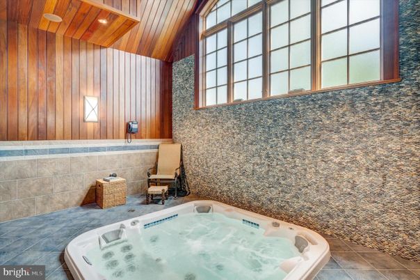 Hot Tub, Interior, Recessed Lighting, Wooden Ceilings, Wooden Walls