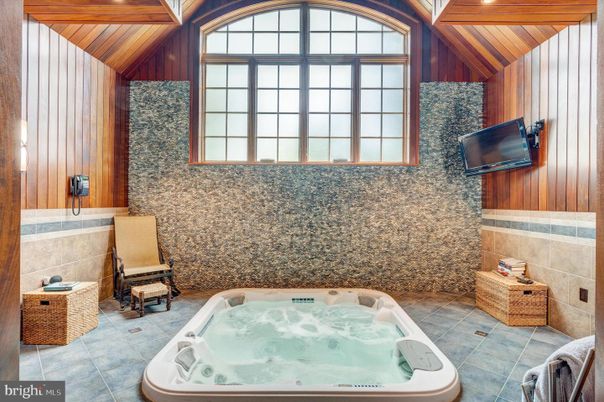 Hot Tub, Interior, Recessed Lighting, Wooden Walls
