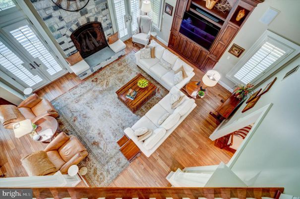 Fireplace, Interior, Living room, Stone Walls, Wood Texture Flooring