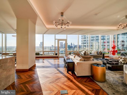 Interior, Living room, Pendant Lights, Wood Texture Flooring