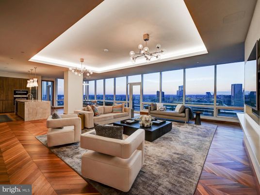 Chandelier, Interior, Kitchen, Living room, Pendant Lights, Recessed Lighting, Wood Texture Flooring