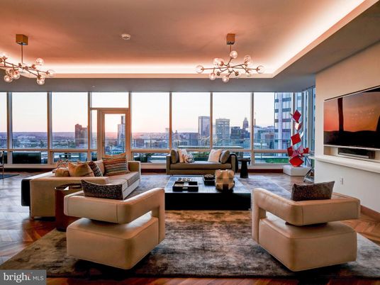 Interior, Living room, Pendant Lights, Water, Wood Texture Flooring