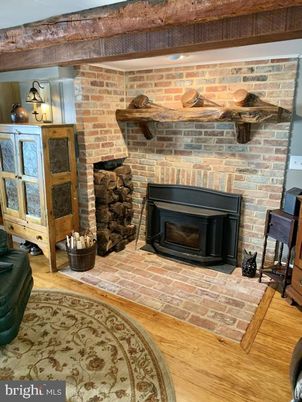Fireplace, Interior, Stone Walls, Wood Texture Flooring