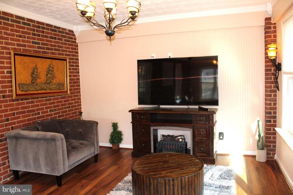 Chandelier, Fireplace, Interior, Stone Walls, Wood Texture Flooring