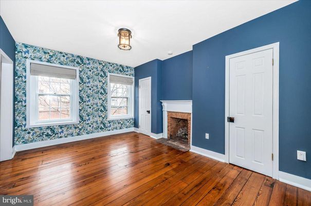 Empty room, Fireplace, Interior, Wood Texture Flooring