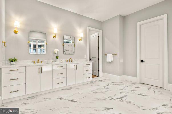 Bathroom, Dual Sink Vanities, Interior, Marble