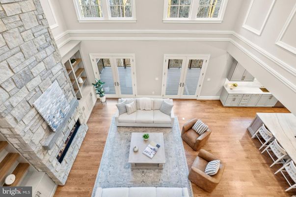 Fireplace, Interior, Living room, Stone Walls, Wood Texture Flooring
