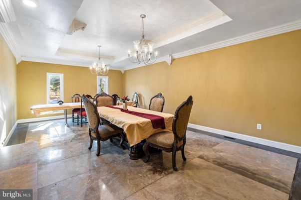 Chandelier, Dining room, Interior, Recessed Lighting