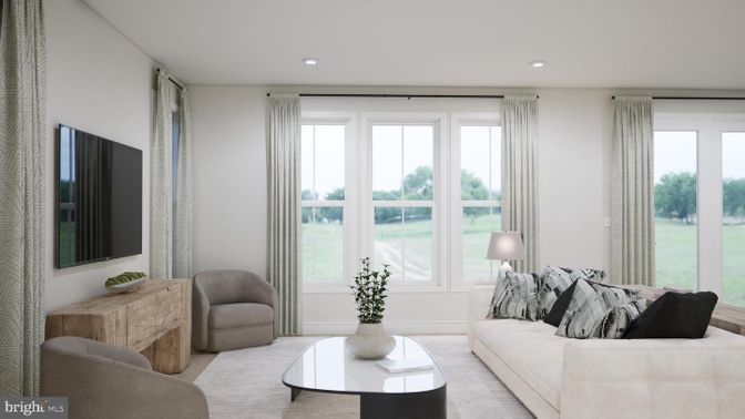 Interior, Living room, Recessed Lighting