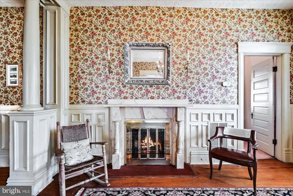 Fireplace, Interior, Wood Texture Flooring