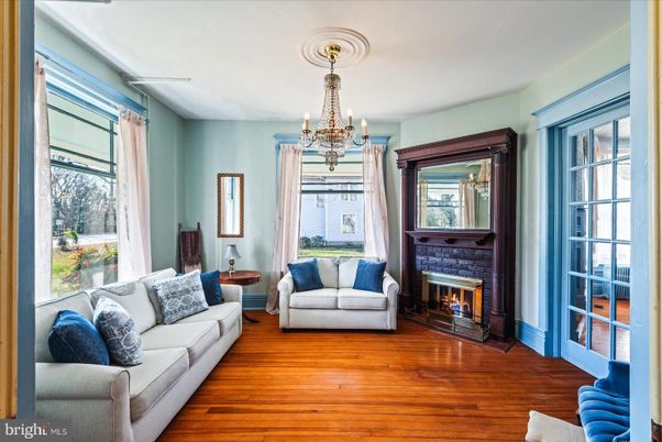 Chandelier, Fireplace, Interior, Living room, Wood Texture Flooring