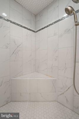 Bathroom, Interior, Marble Walls, Recessed Lighting