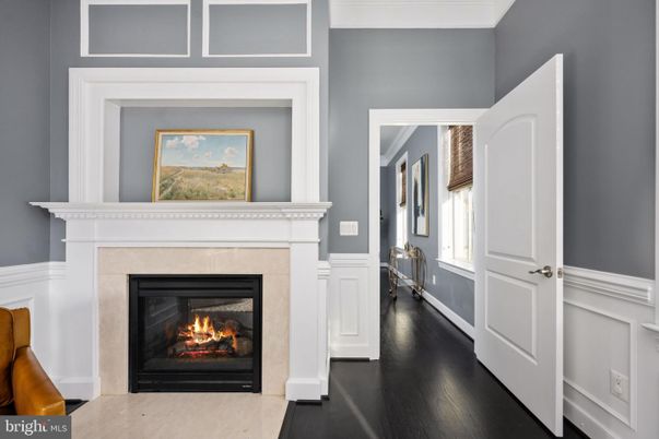 Fireplace, Interior, Wood Texture Flooring