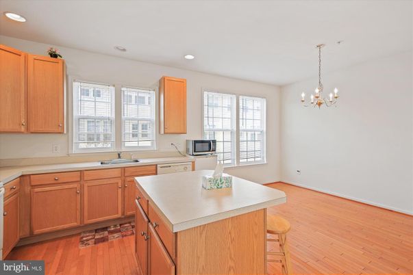 Chandelier, Interior, Kitchen, Recessed Lighting, Wood Texture Flooring