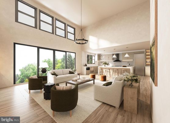 Interior, Kitchen, Living room, Pendant Lights, Stainless Steel Appliances, Wood Texture Flooring