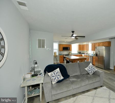 Interior, Kitchen, Living room, Stainless Steel Appliances, Wood Texture Flooring