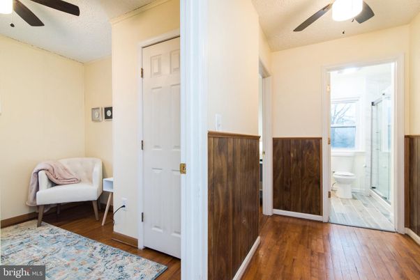 Bathroom, Glass Shower, Interior, Wood Texture Flooring