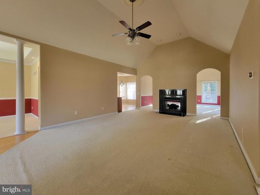 Empty room, Fireplace, Interior