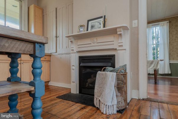 Fireplace, Interior, Wood Texture Flooring