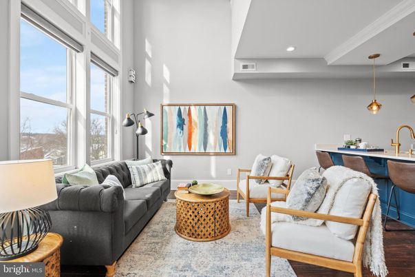 Interior, Living room, Pendant Lights, Recessed Lighting, Wood Texture Flooring
