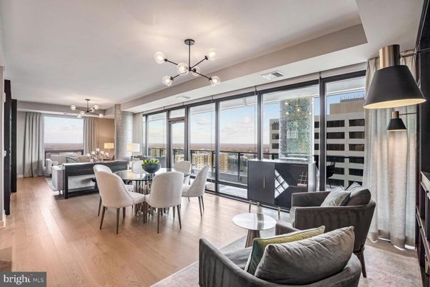 Dining room, Interior, Living room, Pendant Lights, Wood Texture Flooring