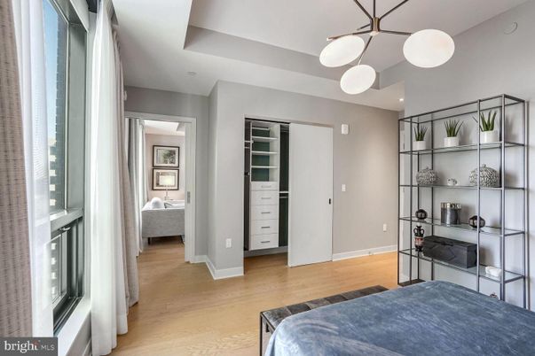 Bedroom, Interior, Pendant Lights, Wood Texture Flooring