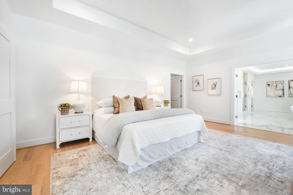 Bedroom, Interior, Marble, Recessed Lighting, Wood Texture Flooring
